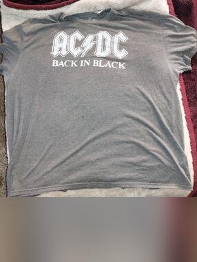 AC/DC "Back In Black" Graphic Tee - Gray